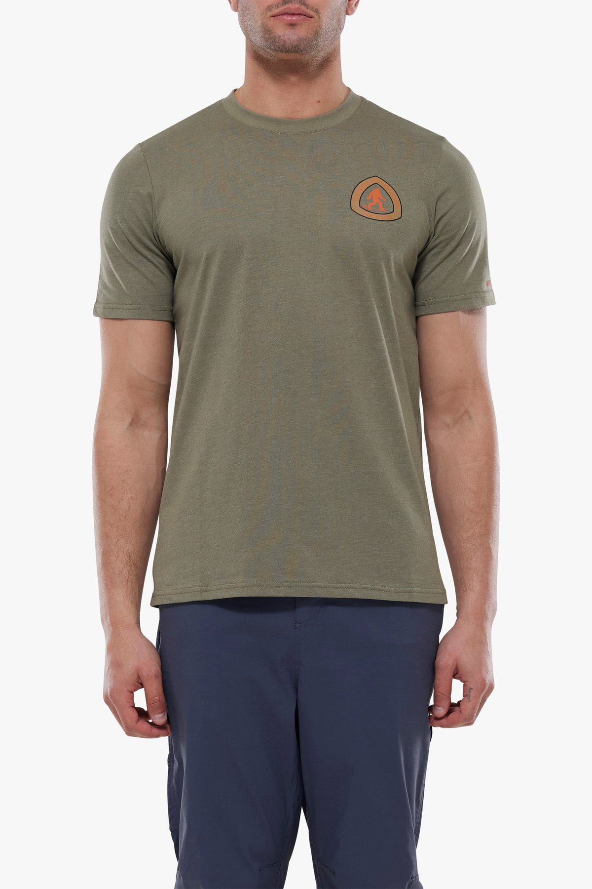 Men's Bigfoot Trail Tee in Dusty Olive Heather | Men's Tee
