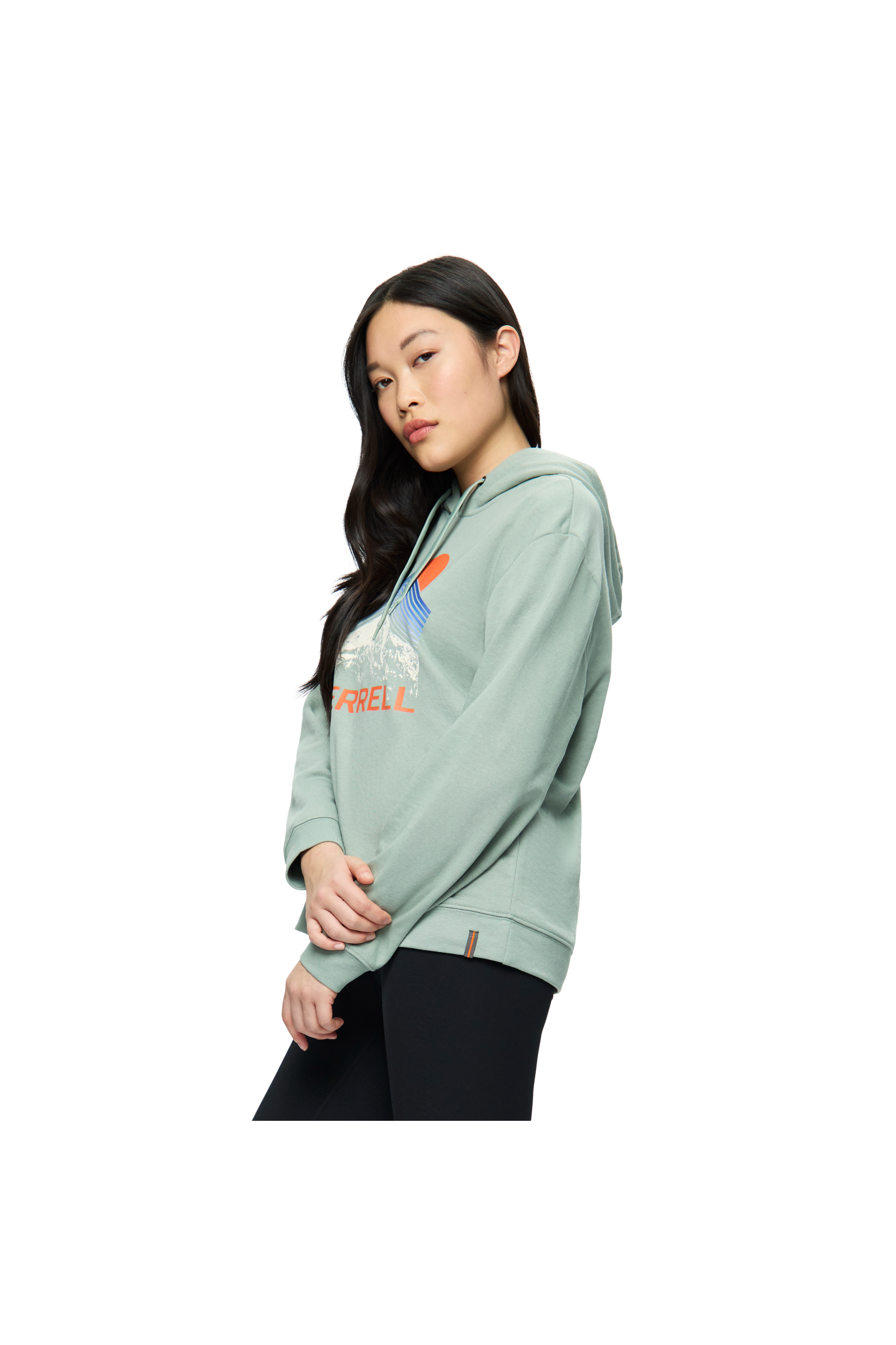 Women's Frida Red Sun Mountain Semi Cropped Graphic Hoody