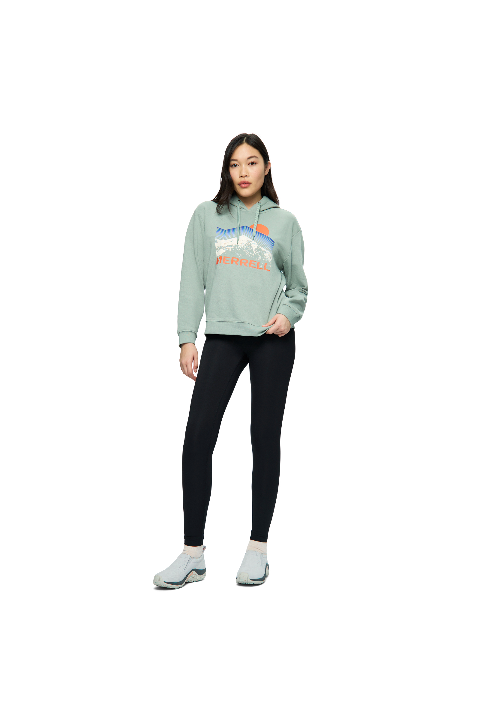 Women's Frida Red Sun Mountain Semi Cropped Graphic Hoody