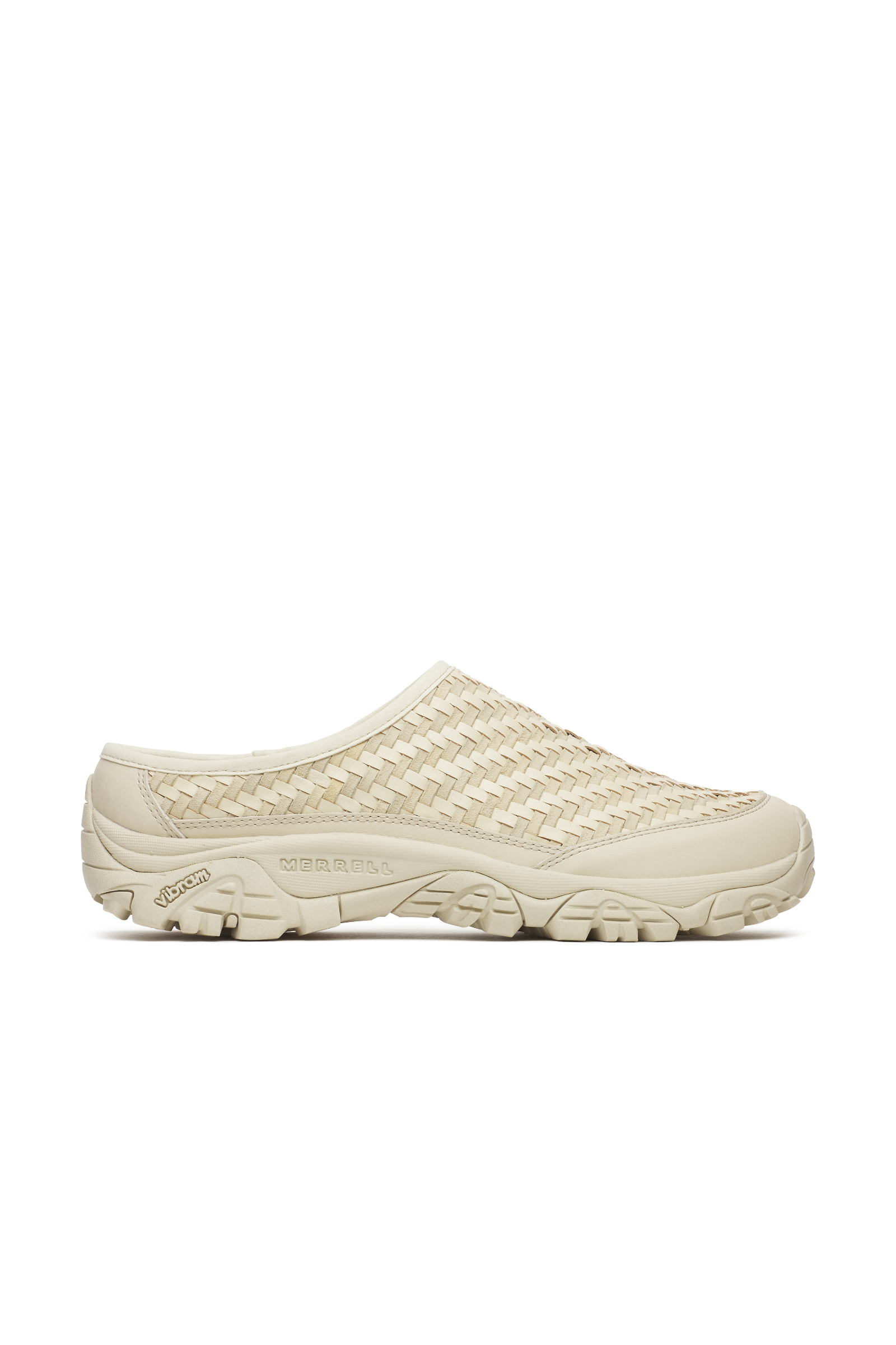 Moab 2 Slide Leather Woven 1TRL Stucco | Merrell Australia
