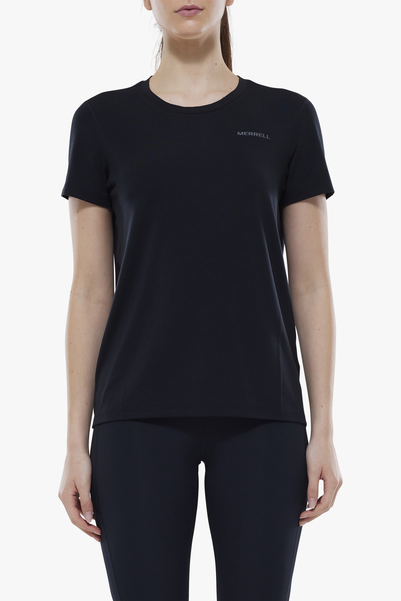 メレル Merrell Ascend スウィフトy Workout Tank レディース シャツ トップス Black Black Short Sleeve Merino Wool Top for Women – Ultra-Soft