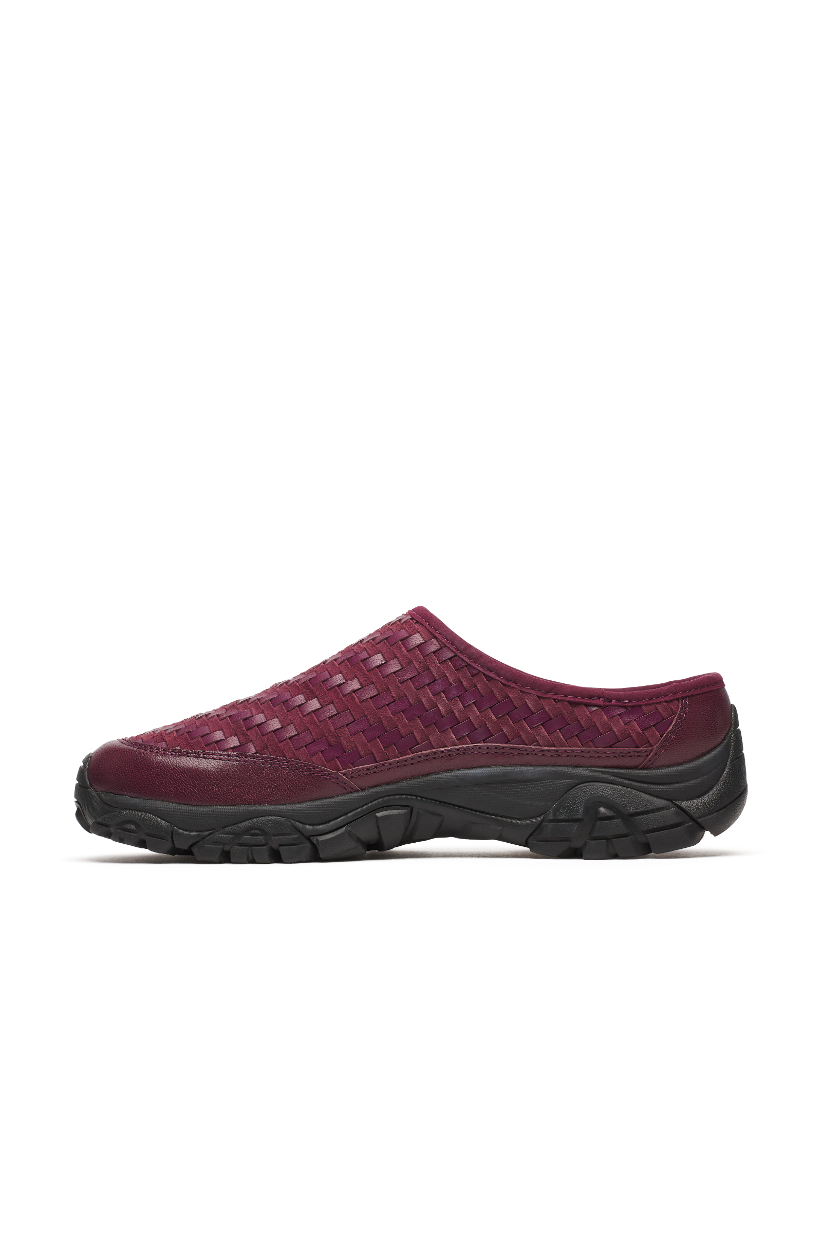 Moab 2 Slide Leather Woven 1TRL Dark Cherry | Merrell Australia