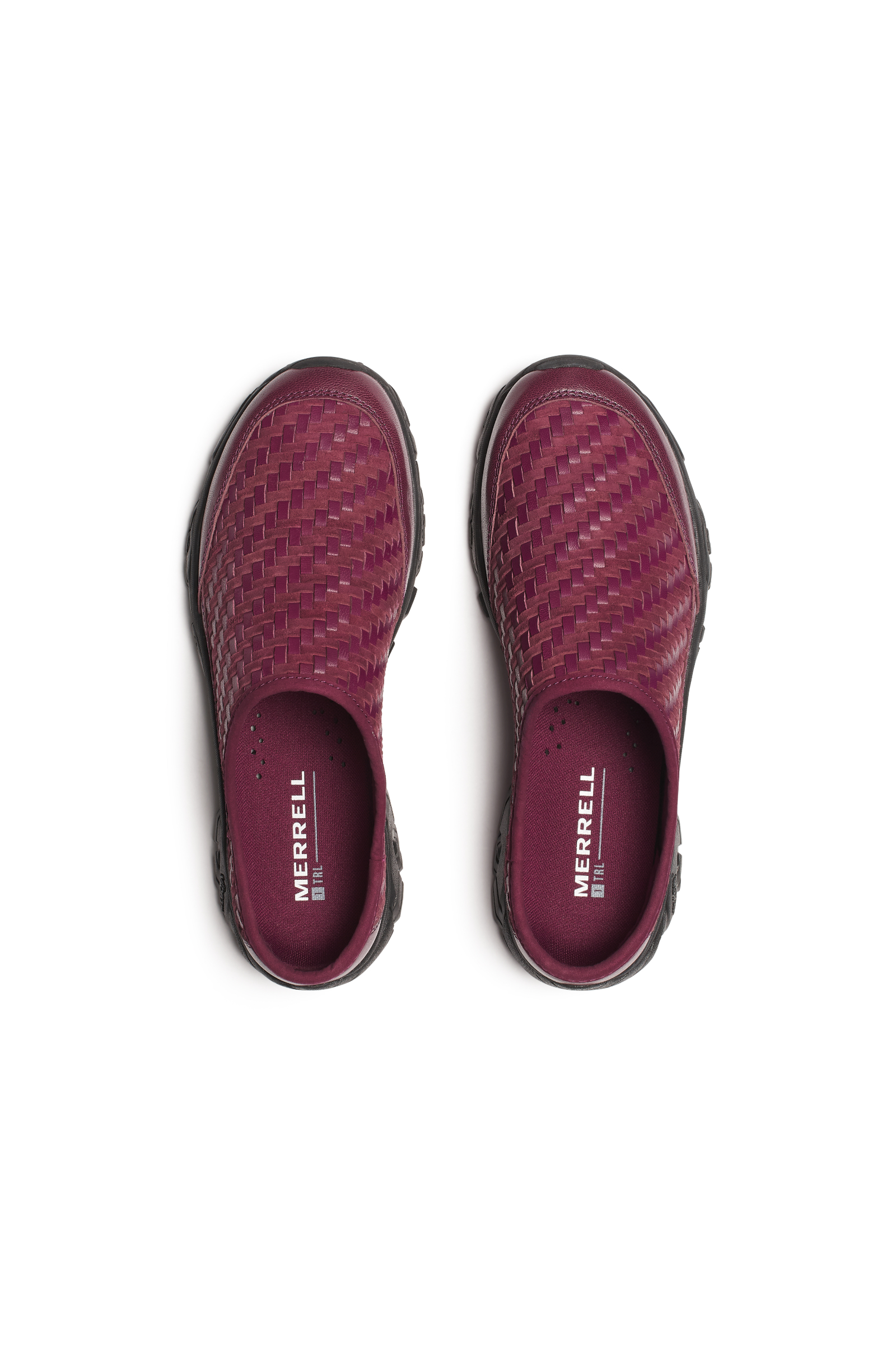Moab 2 Slide Leather Woven 1TRL Dark Cherry | Merrell Australia